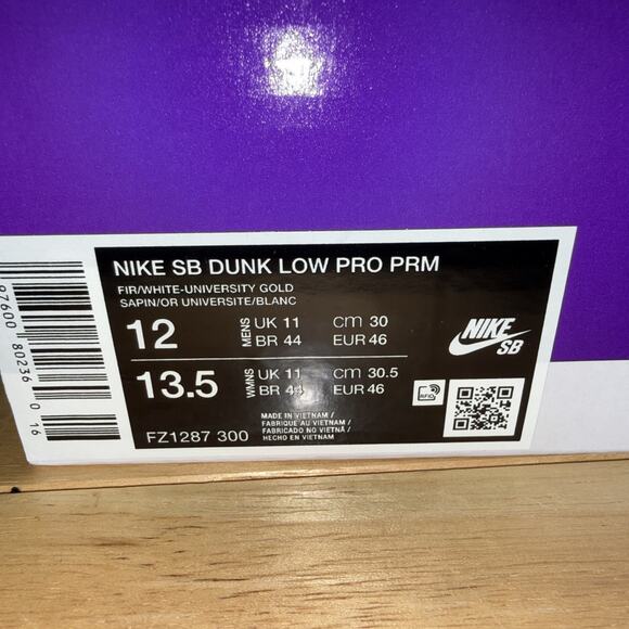 Nike Dunk Premium SB Low Seattle Supersonics Size 12 FZ1287-300 NIB